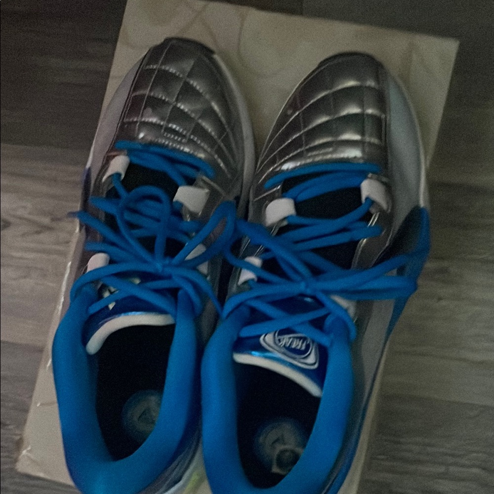 Nike  Blue and Silver Sneakers - Picture 2 of 9